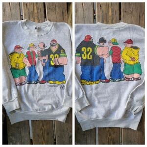 FREEZE / POPEYE ADULT SZ M GUC GRAY Olive Oil Brudis Print sweatshirt 1993